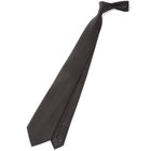 【WEB限定/OUTLET/汚れ・キズ等有】【BLACK LINE】シルクブレンドソリッドネクタイ 7.5cm幅/ブラック