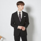 【CLASSICO TAPERED】【春夏】2釦シングルフォーマルスーツ 1タック/スーパーブラック/ウエストムーブ/※裾上げ必要