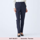 【SUIT SELECT×Samantha Thavasa】【年間】ストレートパンツ/ネイビー×ストライプ/4S/マシンウォシャブル/※裾上げ必要