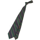 【SILVER LINE】シルクストライプネクタイ 8.5cm幅/グリーン×ネイビー/JAPAN MADE