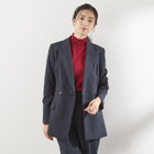 【RELAX WIDE】【秋冬】 ダブルジャケットワイドパンツスーツ/ネイビー/4S SUSTAINABILITY&ECOLOGY FABRIC/※パンツ裾上げ済仕様