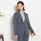 【SILVER LINE】【年間】1釦シングルパンツスーツ/ネイビー/ウォッシャブル/ウエストシャーリング/4S SUSTAINABILITY&ECOLOGY FABRIC/※パンツ裾上げ済仕様