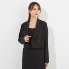【SUIT SELECT×Samantha Thavasa】クロップドダブルジャケット/ブラック