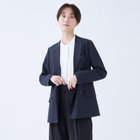 SL】【春夏】4釦1掛けダブルジャケット/ネイビー+シアサッカー