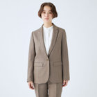 スーツセレクト【秋冬】パンツスーツ　グレイッシュモカ/ウォッシャブル RELAX TAPERED_2】【秋冬】1釦シングルテーパードパンツスーツ