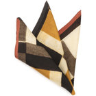 【WEB限定/OUTLET】シルクポケットチーフ/ブラック×ブラウン×ベージュ