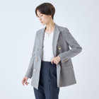 SL】【秋冬】ウール6釦2掛けダブルジャケット/グレー/ゴールド釦/ヨコ