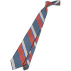 【SILVER LINE】シルクストライプネクタイ 8.0cm幅/ネイビー×オレンジ