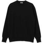 【RBC】コットンブレンドクルーネックニット/ブラック/マシンウォッシャブル/「UVカット」「接触冷感」