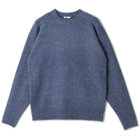 【RBC】【秋冬】天竺編みクルーネックニットセーター/ブルー