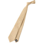 【BLACK LINE】ポリエステルソリッドネクタイ 7.5cm幅/ベージュ/ウォッシャブル