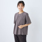 【WEB限定/OUTLET/汚れ・キズ等有】 【SL/5分袖】2WAYチェーンビジュー付きプルオーバー/ダークグレー