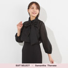 【SUIT SELECT×Samantha Thavasa】【長袖】ボウタイブラウス/ブラック