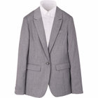 【WEB限定/OUTLET】【RELAX TAPERED】【年間】1釦ジャケット/グレー×ソリッド/ウォッシャブル