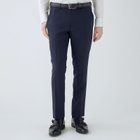 【4S CROSS】【年間】セットアップパンツ 0タック/ネイビー×カルゼ/ウエストムーブ/※裾上げ済仕様