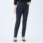 【就活.】【年間】【BL】ストレートパンツ/ネイビー/ウエストシャーリング/ウォッシャブル＆ストレッチ/裾上げ必要