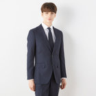 【CLASSICO TAPERED】【秋冬】2釦シングルスーツ 1タック/ネイビー×チェック/ウエストムーブ/Ermenegildo Zegna TRAVELLER woven in italy/※裾上げ必要