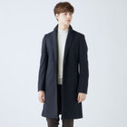 【最終値下】スーツセレクト　ウールブレンドニットチェスターコート/ブラック/4S SKINNY】ウールブレンドニットチェスターコート/グレー/4S