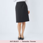 【SUIT SELECT×Samantha Thavasa】【年間】バックフレアセミタイトスカート/究極のブラック/4S/マシンウォシャブル