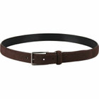 【WEB限定/OUTLET】【SL】ピンバックルカーブベルト 2.8cm幅/ダークブラウン×スエード(ウエスト91cmまで対応)