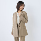 【新品未使用】a.v.v MANTECOイタリア製ベージュ パンツスーツSサイズ SILVER LINE】【【年間】1釦シングルパンツスーツ/ベージュ