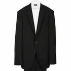 【WEB限定/OUTLET/汚れ・キズ等有】【KSW】【年間】【フォーマル対応可】2釦シングルスーツ 0タック/ブラック×ソリッド/SUPER TOUGH 100's※裾上げ必要