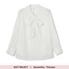 【WEB限定/OUTLET/汚れ・キズ等有】【SUIT SELECT×Samantha Thavasa】【長袖】リボンブラウス/ホワイト