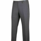 【WEB限定/OUTLET】【SKINNY】【春夏】ウールブレンド 0タックテーパードパンツ/チャコールグレー×ソリッド/ウォッシャブル