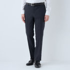 【WEB限定】【発送在庫あり】【SLIM TAPERED】【年間】ウォッシャブル0タックテーパードパンツ/ネイビー/ウエストシャーリング/裾上げ済仕様