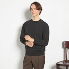 【RBC】コットンブレンドクルーネックニット/ブラック/マシンウォッシャブル/「UVカット」「接触冷感」
