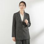 【RELAX WIDE】【秋冬】 1釦シングルジャケットワイドパンツスーツ/グレー/4S SUSTAINABILITY&ECOLOGY FABRIC/※パンツ裾上げ済仕様