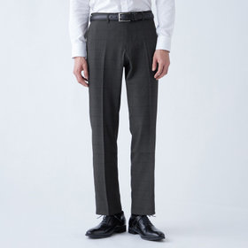 専用　スーツセレクト　タックテーパードパンツ　グレーネイビー２本セット SLIM TAPERED】【年間】ポリエステル0タックテーパードパンツ/グレー