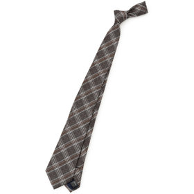 SL】シルクソリッド系ネクタイ 8.5cm幅/グレー/JAPAN MADE