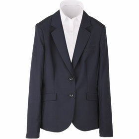 【WEB限定/OUTLET】【就活】【年間】【CROSS CURVELINE】セットアップ2釦ジャケット/ネイビー×ソリッド+UVカット・ストレッチ・ウォッシャブル