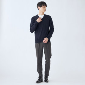 発送在庫あり】【RBC】【秋冬】ウール100％Vネックニットセーター