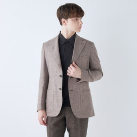 CLASSICO TAPERED】【春夏】コットンリネンブレンド2釦シングル