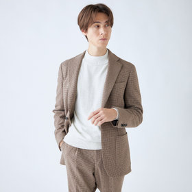 SL】【春夏】4釦1掛けダブルジャケット/オリーブグリーン+シアサッカー