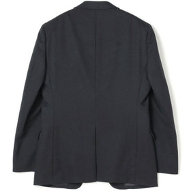 KSW】【年間】2釦シングルスーツ 0タック/ブラック×シャドーストライプ