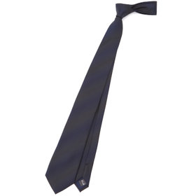 BLACK LINE】シルクブレンドストライプネクタイ 7.5cm幅/ネイビー