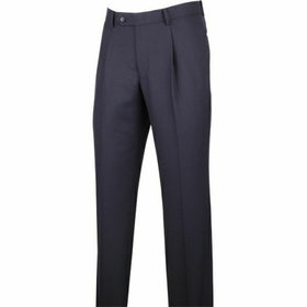 【WEB限定/OUTLET】【CLASSICO TAPERED】【年間】ウールブレンド 1タックテーパードパンツ/ネイビー