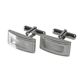 スクエアカフスボタン/シルバー（C001A-SV_R）｜レディース