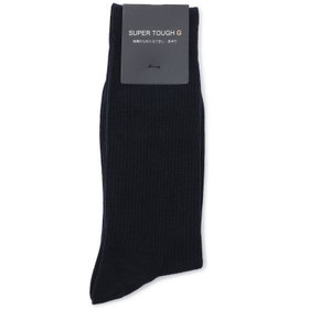 発送在庫あり】ソックス/ネイビー×リブ/抗菌防臭/つま先シームレス