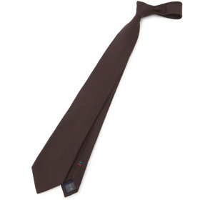 BL】リネンシルクコットンストライプネクタイ 7.5cm幅/ブルー×ネイビー