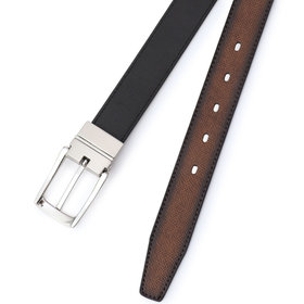 2WAY:両面対応】ピンバックルベルト 2.7cm幅/ブラウン&ブラック