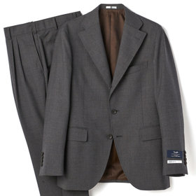 【CLASSICO TAPERED】【秋冬】段返り3釦ジャケット 2タックパンツ /グレー×3PLY / MARZOTTO社生地 /ウエストムーブ ※裾上げ必要