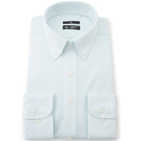 発送在庫あり】【BLACK LINE】ボタンダウンワイシャツ/ホワイト&グレー