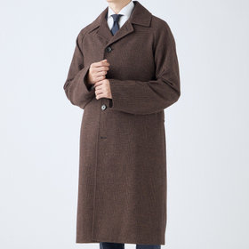 SL】ポリエステルデジタルツィードステンカラーラグランスリーブコート