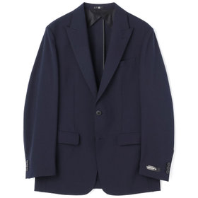 【BLACK LINE】【春夏】2釦シングルジャケット/ネイビー×シアサッカー/NEW ZEALAND WOOL MIX Super100’s
