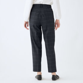 SL】【秋冬】4釦1掛ダブル パンツスーツ/ネイビー×チェック