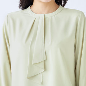 ratree　　２台口　SR-PGC54A SILVER LINE/7分袖】タイ付き2WAYプルオーバー/グリーン